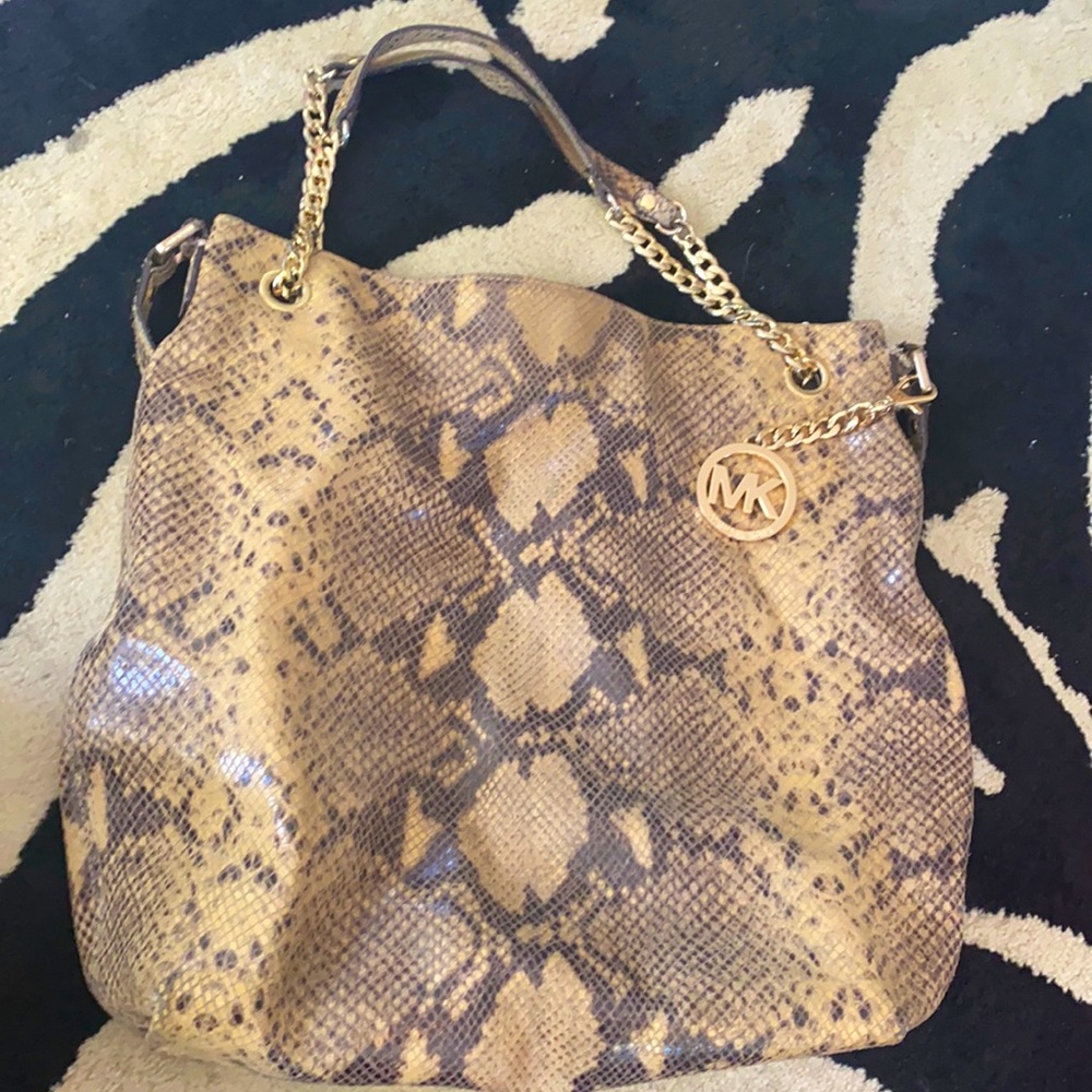 Snake Print MK Bag